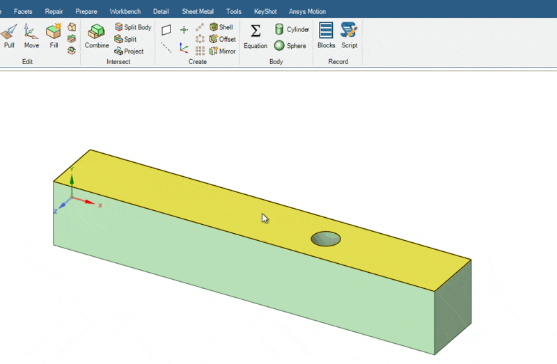 Radius ändern mit Pull