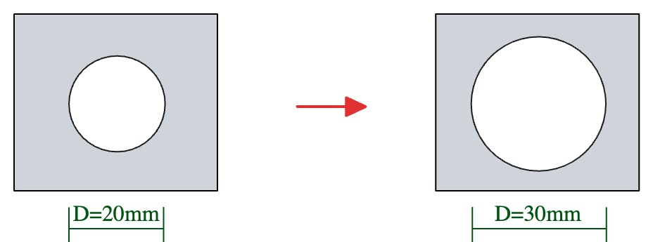 Radius ändern mit Pull