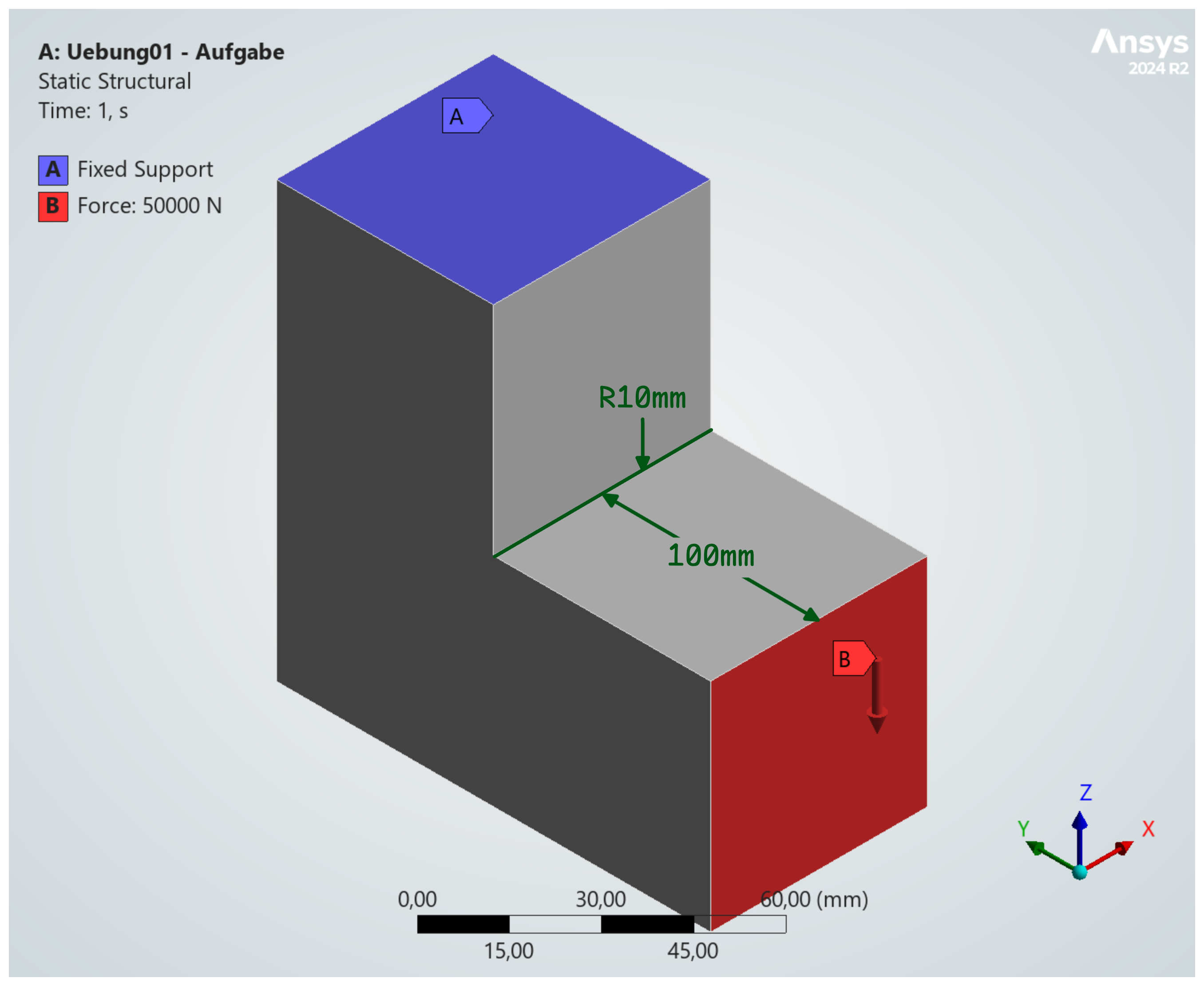 L-Profil mit Geometrieänderung