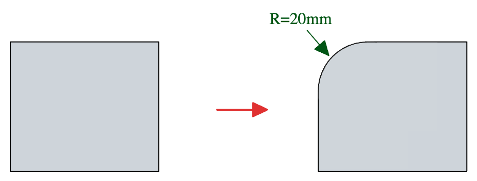 Verrundungen einfügen mit Pull