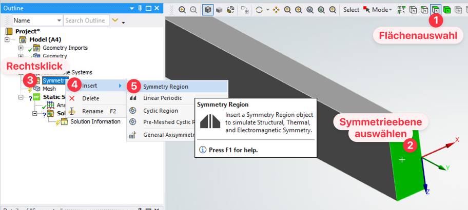 Symmetrieebene einfügen