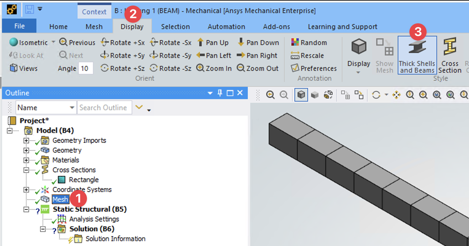 Thick Shells and Beams