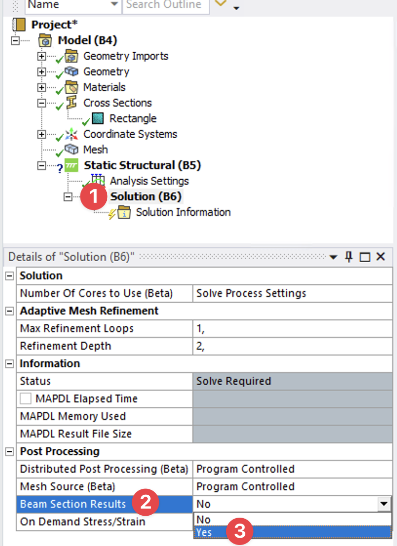 Beam Section Results